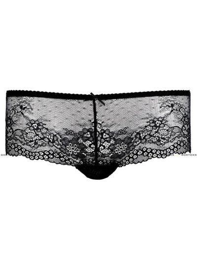 Кружевные трусы шортики Gorteks SCARLET SHORTS черный, Цвет: черный, Размеры: L, изображение 7