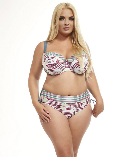 Плавки женские с регулируемым боком Kris Line ELBA briefsmidi, Цвет: зеленый неон, Размеры: XL, изображение 3