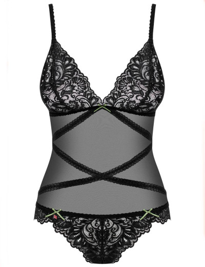 Соблазнительное боди Obsessive BONDEA TEDDY, Цвет: черный, Размеры: S/M, изображение 3