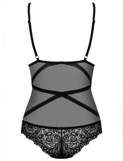 Соблазнительное боди Obsessive BONDEA TEDDY, Цвет: черный, Размеры: S/M, изображение 4