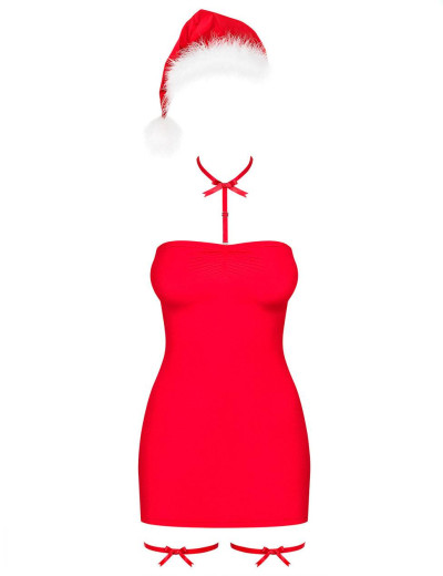 Ролевой костюм снегурочки Obsessive KISSMAS красный, Цвет: красный, Размеры: L/XL, изображение 3