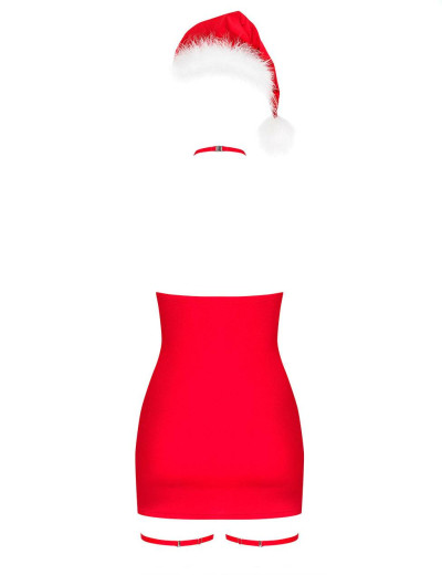 Ролевой костюм снегурочки Obsessive KISSMAS красный, Цвет: красный, Размеры: L/XL, изображение 4