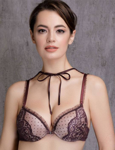 Модный комплект пуш-ап и бразилиана Mioocchi JOSEPHINE 758484 magenta, Цвет: magenta, Размеры: 70B, изображение 6