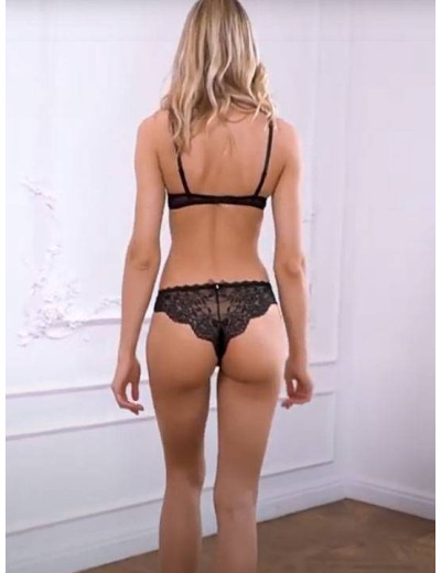 Модный комплект пуш-ап и бразилиана Mioocchi JOSEPHINE 758484 nero, Цвет: nero (черный), Размеры: 75D, изображение 4