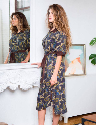 Длинная рубашка-халат Mia-Mia ELANIA 16427, Цвет: принт 707, Размеры: S, изображение 3