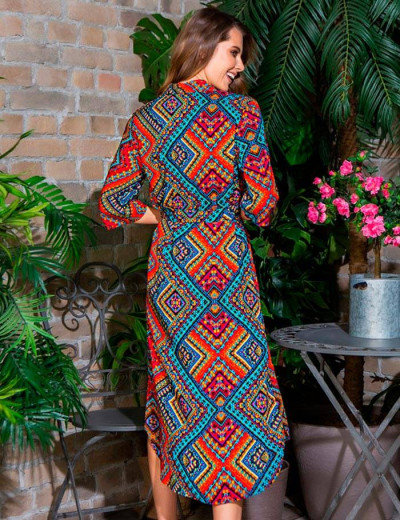 Удлиненная рубашка Mia-Mia JANA 16438 красный, Цвет: красный, Размеры: S, изображение 2