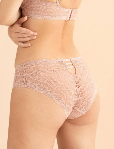 Кружевные трусы слипы Alles LUNA figi, Цвет: пудра, Размеры: XL, изображение 2