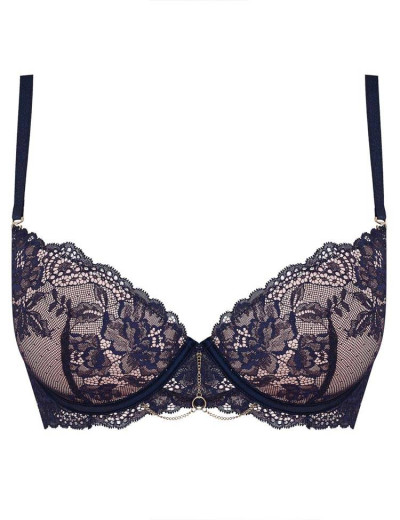 Бюстгальтер балконет пуш-ап Esotiq BRAVA 38369 синий/розовый, Цвет: синий/розовый, Размеры: 70B, изображение 3