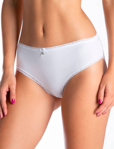 Набор хлопковых трусов слипов LA/MA 1214BI (2 шт в упаковке), Цвет: белый, Размеры: L, изображение 3