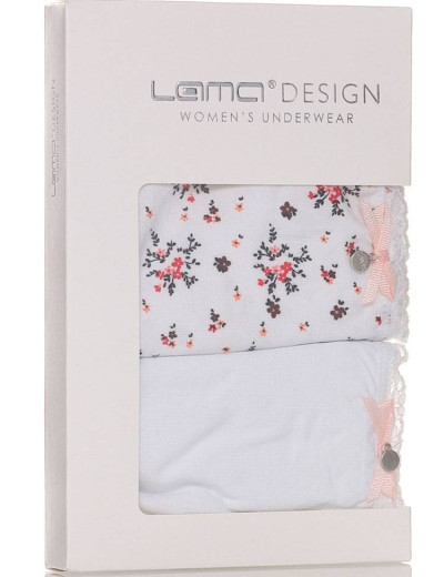 Набор хлопковых трусов слипов LA/MA 1214BI (2 шт в упаковке), Цвет: белый, Размеры: L, изображение 4