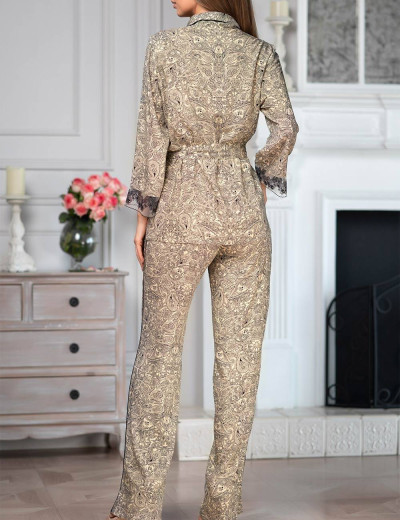 Пижамный комплект с брюками Mia-Amore DOMINICA 1266, Цвет: бежевый, Размеры: S, изображение 2