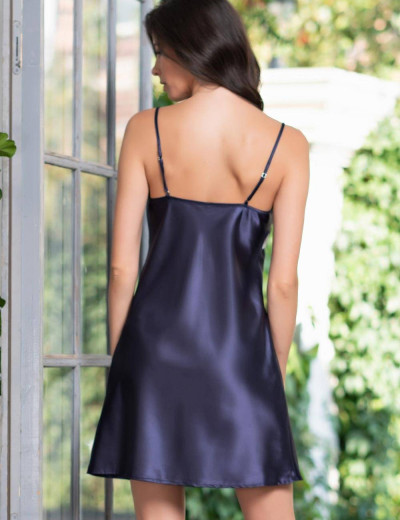 Атласная сорочка Mia-Mella JULIA 8731 синий, Цвет: синий, Размеры: XS, изображение 2