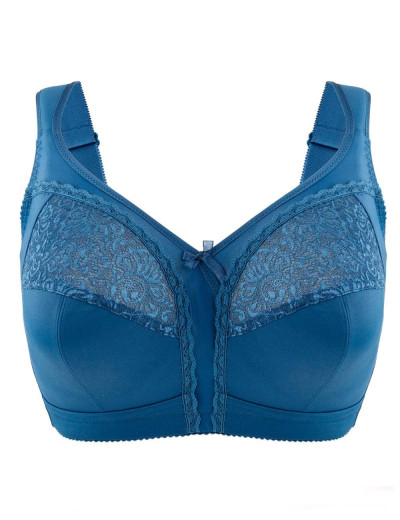 Бюстгальтер мягкий без косточек Milavitsa 104080 / 104081 / 124080 французский синий, Цвет: французский синий, Размеры: 100B, изображение 3