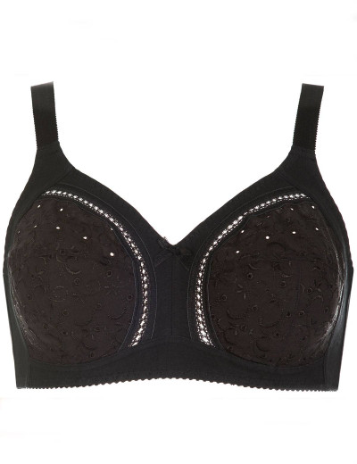 Мягкий хлопковый бюстгальтер без косточек Milavitsa 108180 / 118180 черный, Цвет: черный, Размеры: 80D, изображение 6