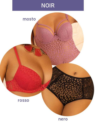 Модный комплект бралетт и шорты Sielei NOIR 6828+6829, Цвета: nero, Размеры: 70B, изображение 3