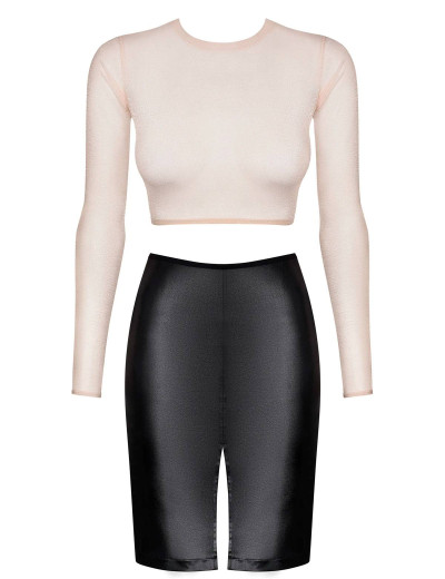 Соблазнительный костюм Obsessive BOSSY, Цвет: черный/бежевый, Размеры: L/XL, изображение 3