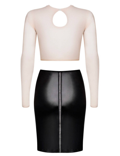 Соблазнительный костюм Obsessive BOSSY, Цвет: черный/бежевый, Размеры: L/XL, изображение 4