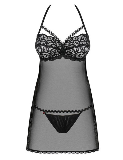 Бэби-долл с трусиками Obsessive JOYLACE BABYDOLL, Цвет: черный, Размеры: S/M, изображение 3