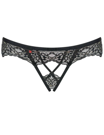 Эротические трусики Obsessive MESHLOVE PANTIES CROTCHLESS, Цвет: черный, Размеры: S/M, изображение 3