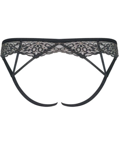 Эротические трусики Obsessive MESHLOVE PANTIES CROTCHLESS, Цвет: черный, Размеры: S/M, изображение 4