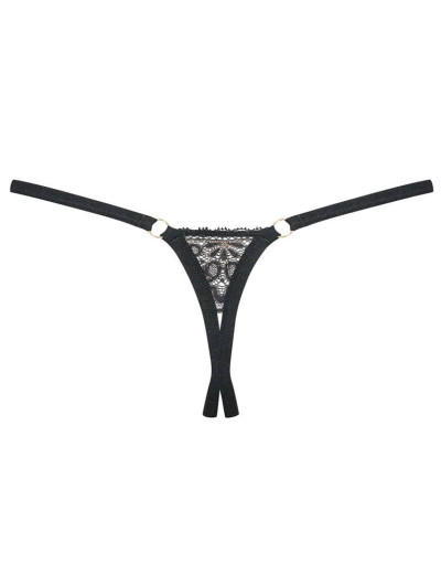 Эротические трусики Obsessive MESHLOVE MESHLOVE CROTCHLESS THONG, Цвет: черный, Размеры: L/XL, изображение 4