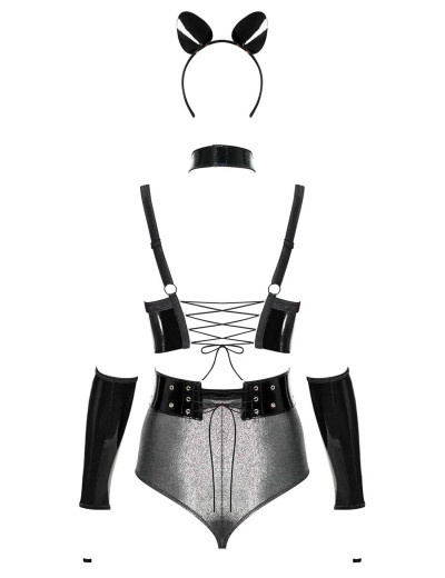 Ролевой костюм Obsessive SILVERIA, Цвет: черный/серый, Размеры: S/M, изображение 4
