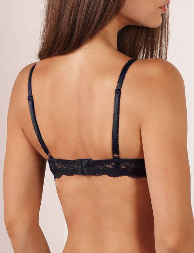 Бюстгальтер спейсер с кружевным оформлением Orhideja 539-385 черный/серебристый пион, Цвет: черный/пион, Размеры: 80C, изображение 3