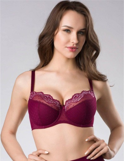 Бюстгальтер полумягкий Sermija 139-11-L гранатовое вино, Цвет: гранатовое вино, Размеры: 80G, изображение 5