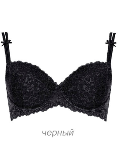 Бюстгальтер балконет пуш-ап Sermija 148-12-L чёрный, Цвет: чёрный, Размеры: 90C, изображение 3