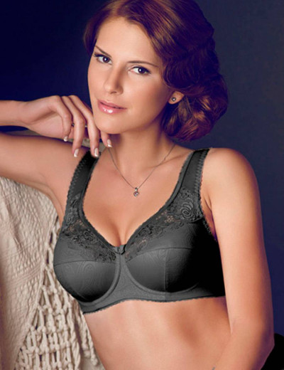 Бюстгальтер мягкий Sermija 151-12-L темный графит, Цвет: тёмный графит, Размеры: 80F, изображение 2