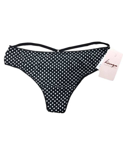 Трусы стринги Kinga S-573/1, Цвет: черный/белый, Размеры: S, изображение 3