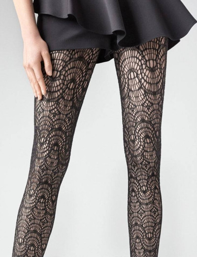 Ажурные колготки Marilyn CHARLY 18 80 den черный, Цвет: черный, Размеры: 1/2, изображение 2