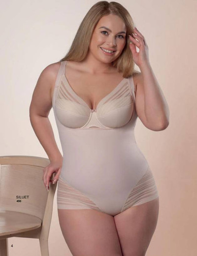 Торсет боди Albina L SILUET 490 серебристый пион, Цвет: серебристый пион, Размеры: 2XL, изображение 6