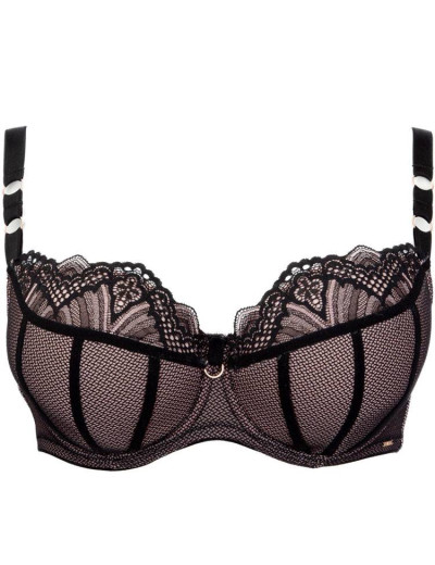 Бюстгальтер полумягкий Alles NOEL PU без стрэпов, Цвет: черный, Размеры: 65G, изображение 7