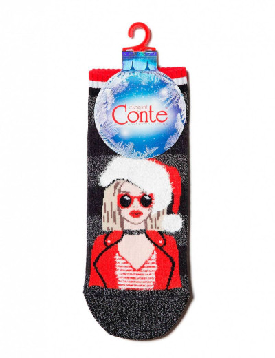 Черные женские носки CONTE 19С-83СП 162, Цвет: черный, Размеры: 36/39, изображение 3