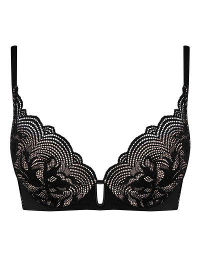Бюстгальтер балконет пуш-ап Esotiq BERRIE 38346 черный/бежевый, Цвет: черный/бежевый, Размеры: 70C, изображение 3