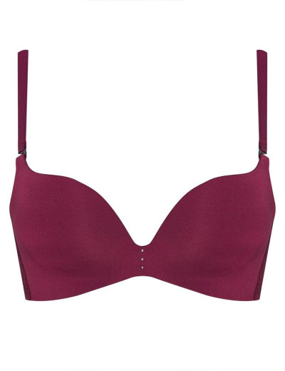 Бесшовный бюстгальтер планж пуш-ап без косточек Esotiq DATE 38323 бургундское вино, Цвет: бургундское вино, Размеры: 75C, изображение 3