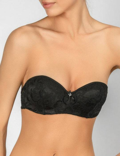 Бюстгальтер бандо с пуш-ап Mioocchi LAURA 7543 nero, Цвет: nero (черный), Размеры: 85D, изображение 4