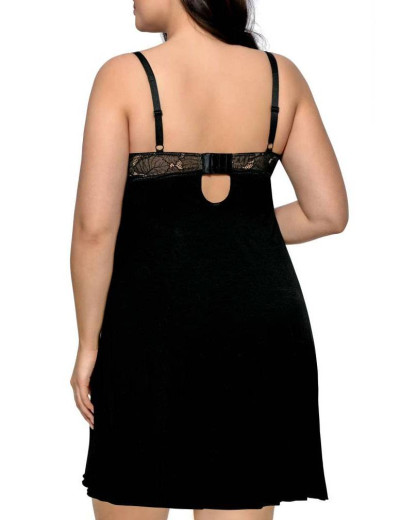 Сорочка с уплотненными чашками Nipplex AMANDA, Цвет: черный, Размеры: S, изображение 2