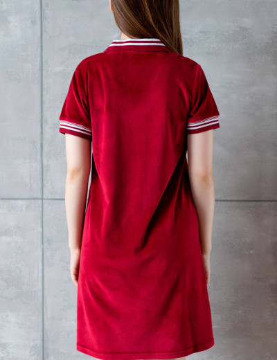 Велюровое домашнее платье Opium D-20, Цвет: гранат, Размеры: S, изображение 2