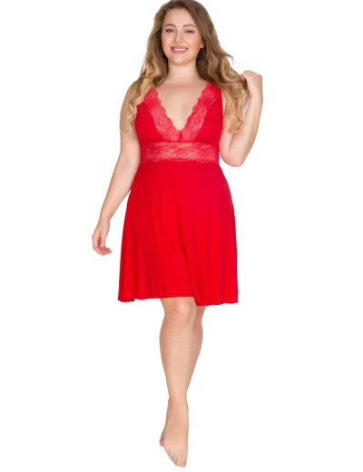 Сорочка с кружевной спинкой Akcent 106 красный, Цвет: красный, Размеры: S, изображение 3