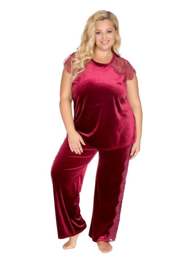 Велюровый комплект Akcent 529 рубин, Цвет: рубин, Размеры: L, изображение 2