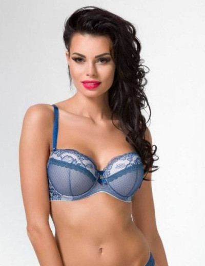 Бюстгальтер балконет Alles BLUE DIAMOND 01 U, Цвет: голубой, Размеры: 75C, изображение 3