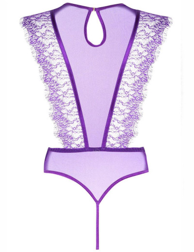Cексуальное кружевное боди Beauty Night EMILIANA TEDDY фиолетовый, Цвет: фиолетовый, Размеры: S/M, изображение 4