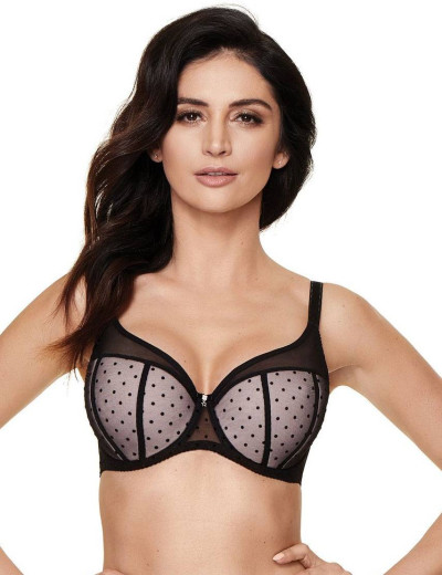 Бюстгальтер балконет Gorteks CIAO B4 U, Цвет: черный/розовый, Размеры: 75B, изображение 4