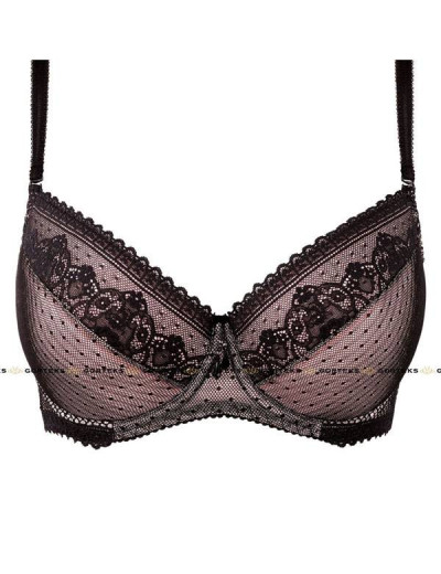 Бюстгальтер балконет пуш-ап Gorteks LANA B1 P-UP, Цвет: черно-розовый, Размеры: 70C, изображение 6