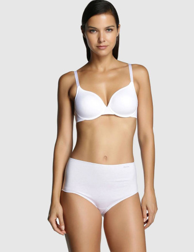 Трусы слипы высокие хлопок JANIRA MAXI PERFECT DAY COTTON 1031390 blanco, Цвет: blanco (белый), Размеры: M, изображение 3