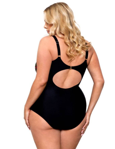 Слитный купальник майо Lorin L4388/1 BIG, Цвет: флора, Размеры: 85C, изображение 2