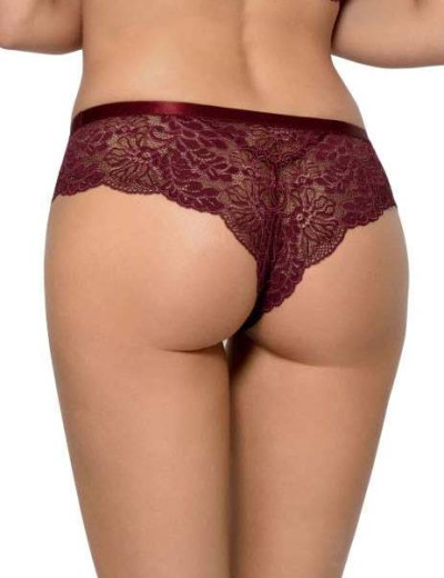 Трусы бразилиана Nipplex BENITA BRAZYLIANY, Цвет: бургундское вино, Размеры: XL, изображение 2