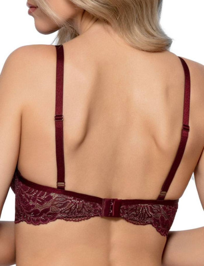 Бюстгальтер балконет пуш-ап Nipplex BENITA P-UP, Цвет: бургундское вино, Размеры: 65D, изображение 2